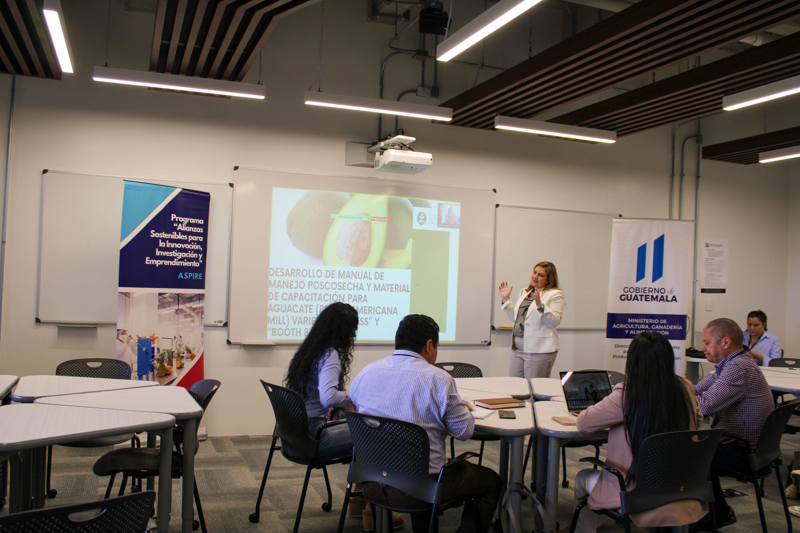 Ana Alicia Paz facilitando taller de lluvia de ideas con el Ministerio de Agricultura. Foto: ASPIRE