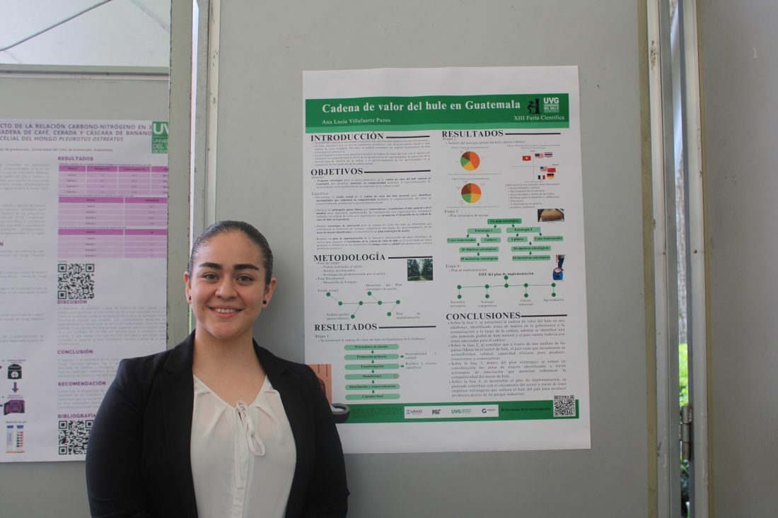 Ana Lucía Villafuerte Pazos en la Feria Científica de UVG. Foto: ASPIRE