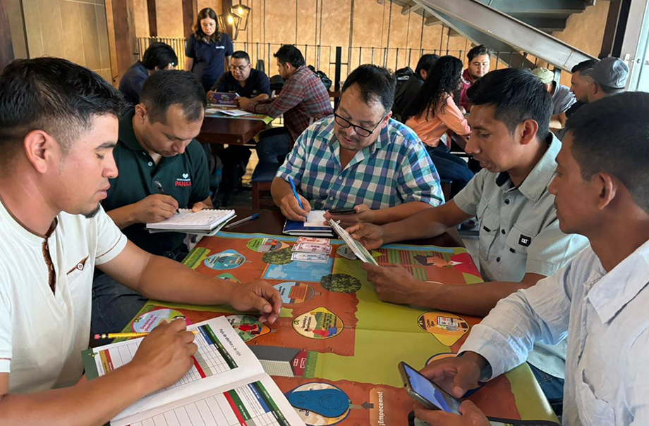 Group of people playing the game.